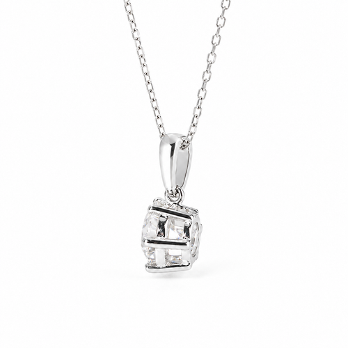 Moissanite Solitaire Necklace (2ct)