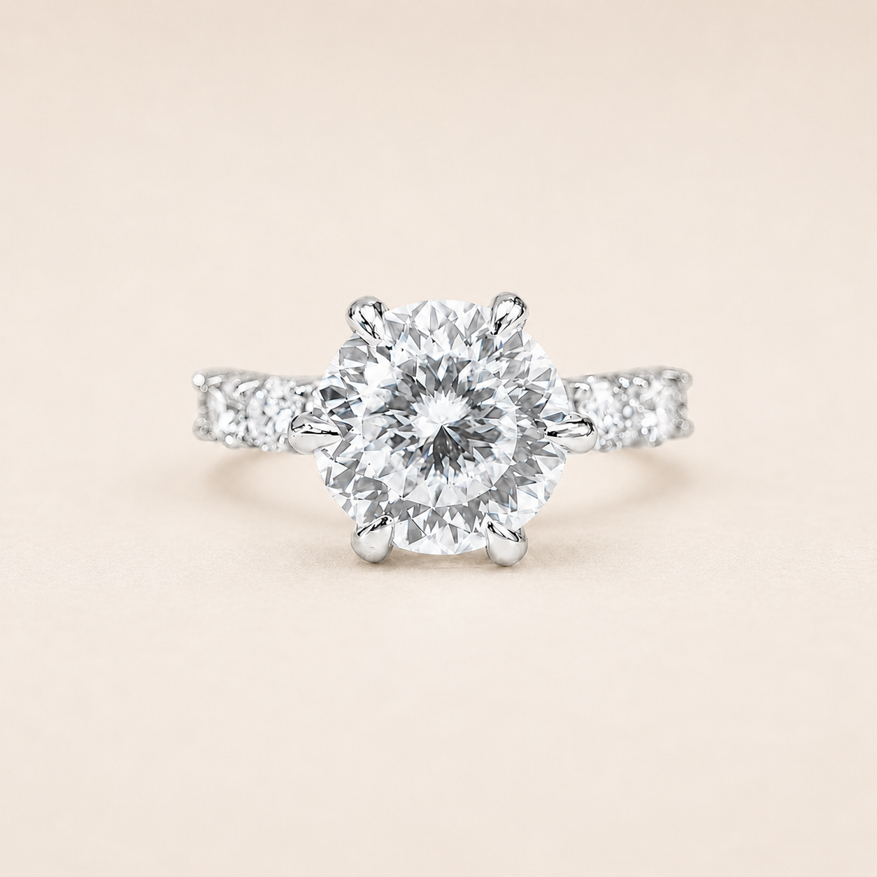 Portuguese Cut Moissanite Dress Ring (5 ct)