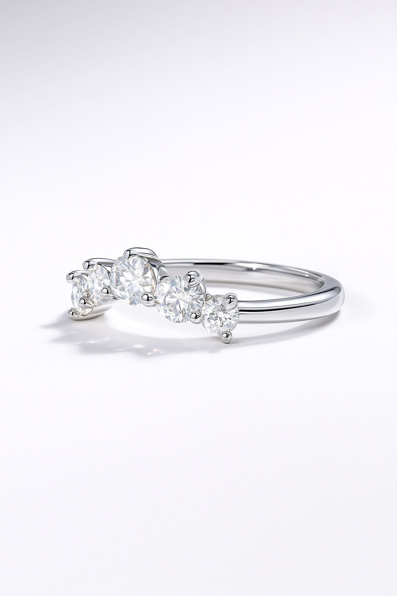 Arc Moissanite Half Eternity Ring