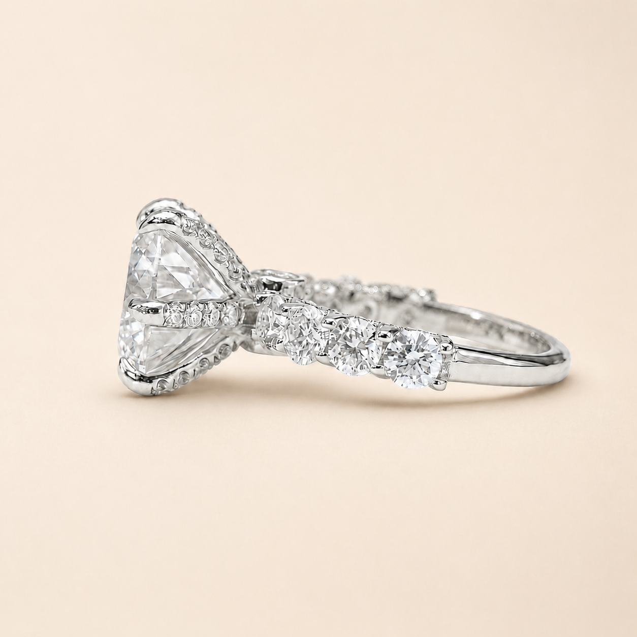 Portuguese Cut Moissanite Dress Ring (5 ct)
