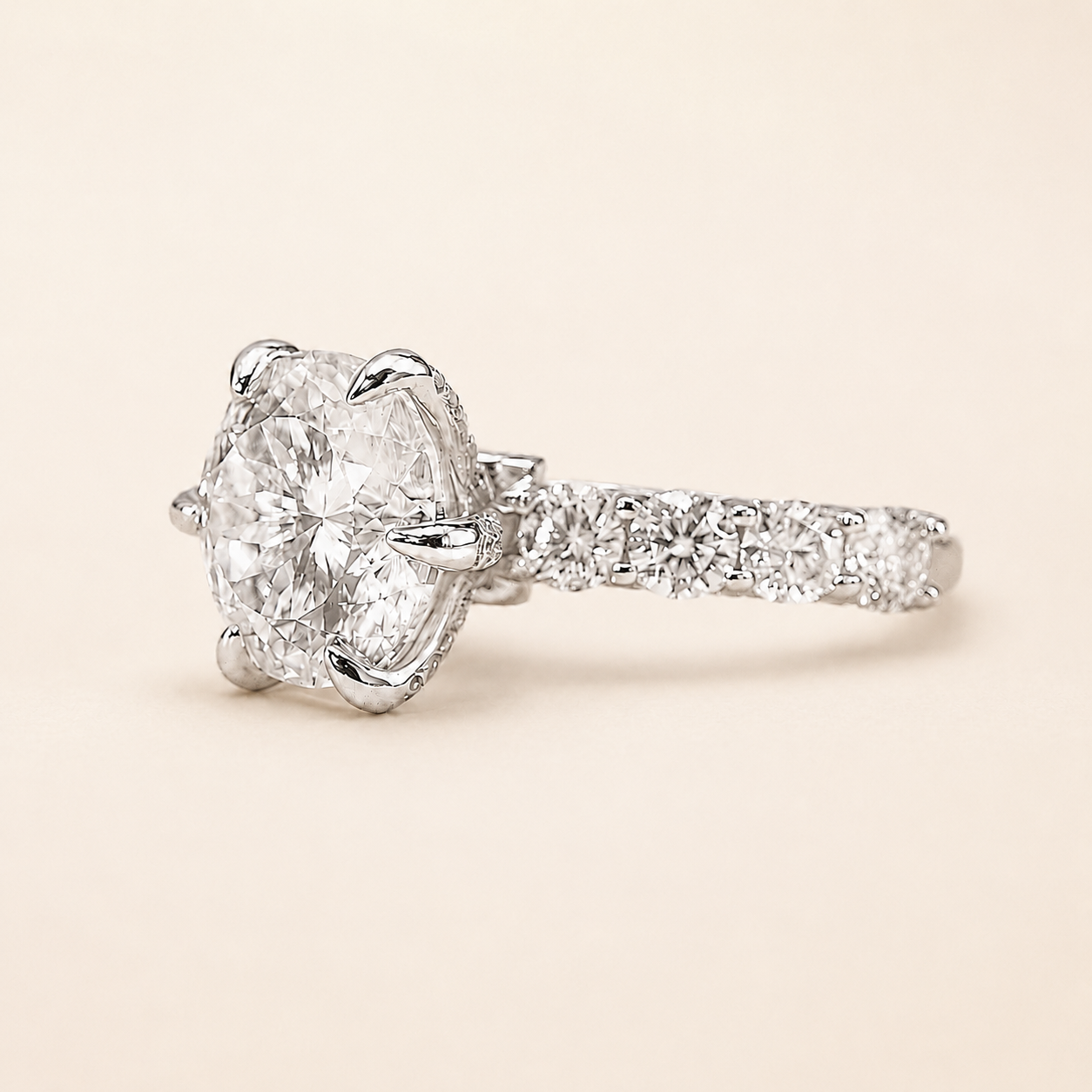 Portuguese Cut Moissanite Dress Ring (5 ct)