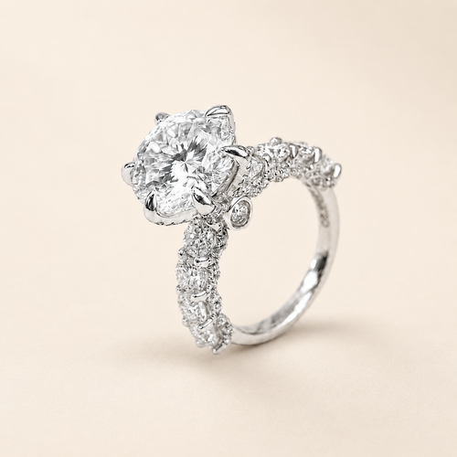 Portuguese Cut Moissanite Dress Ring (5 ct)