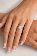 Oval Cut Moissanite Ring (2.5 ct)