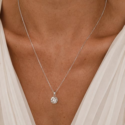 Moissanite Solitaire Necklace (2ct)