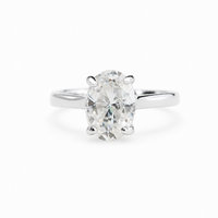 Oval Cut Moissanite Ring (2.5 ct)