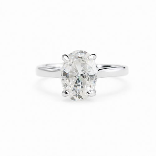 Oval Cut Moissanite Ring (2.5 ct)