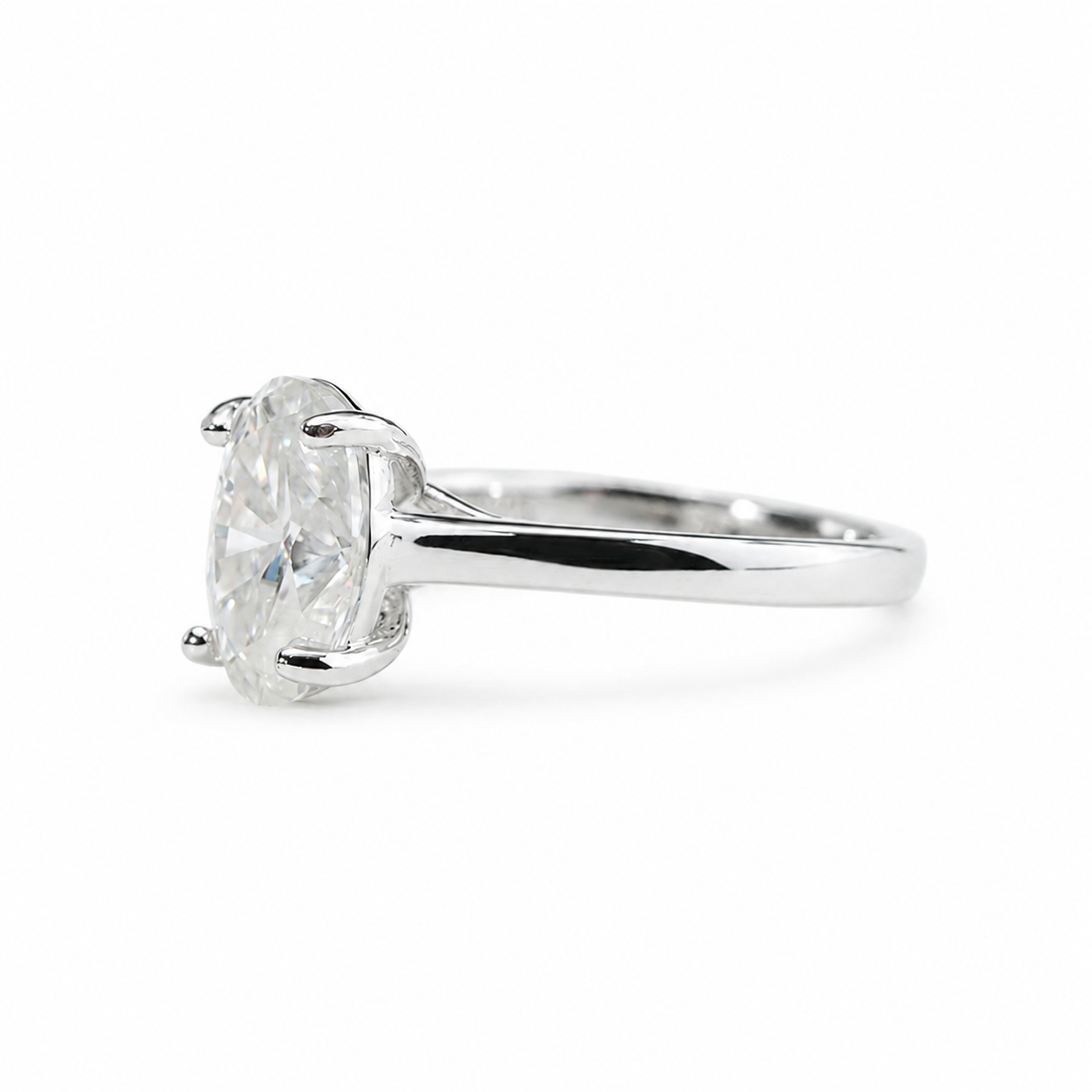 Oval Cut Moissanite Ring (2.5 ct)