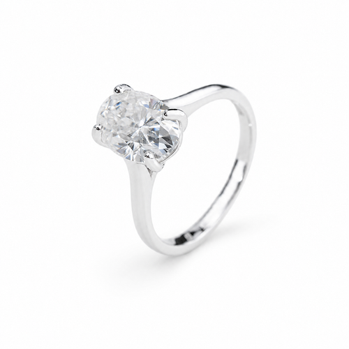 Oval Cut Moissanite Ring (2.5 ct)