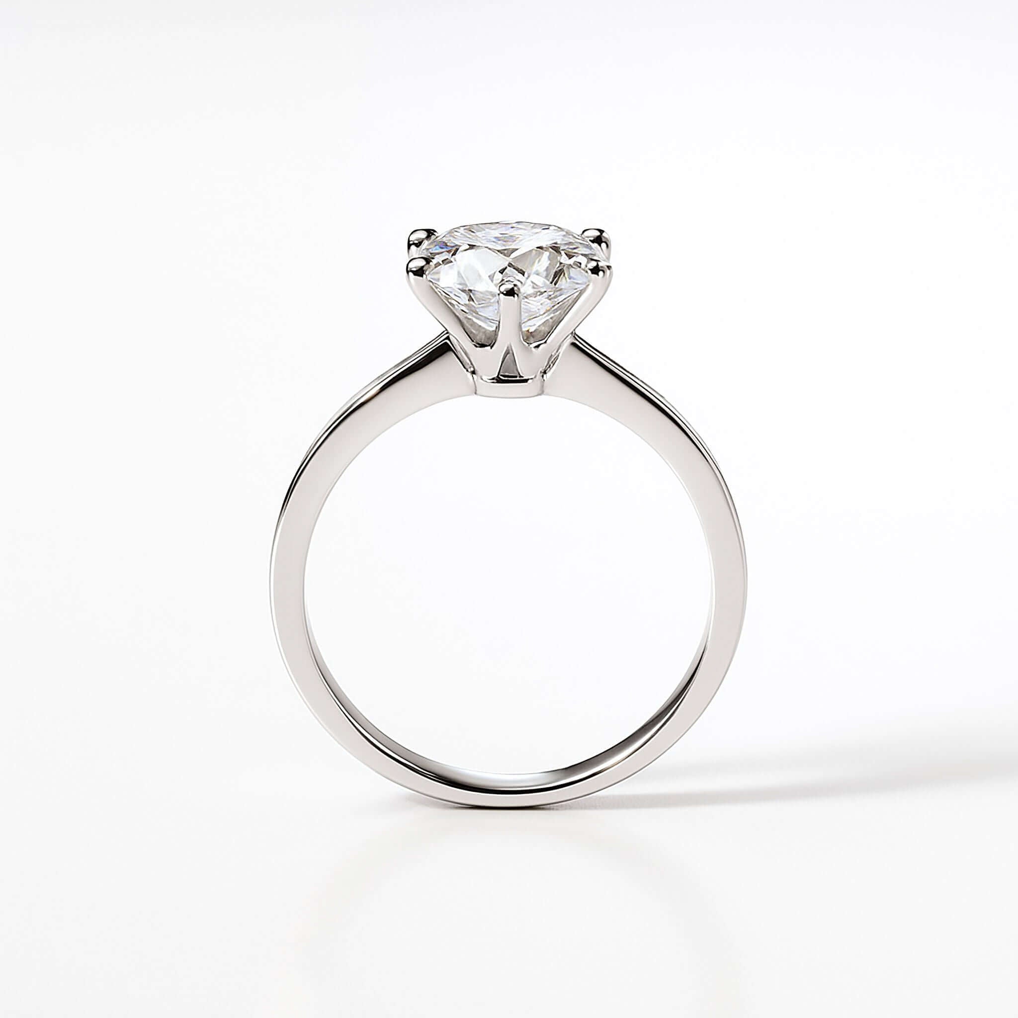 Classic Moissanite Solitaire Ring