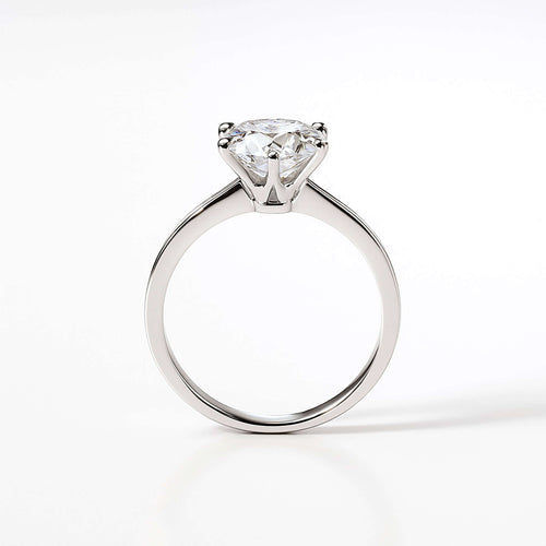 Classic Moissanite Solitaire Ring (1 ct) 5