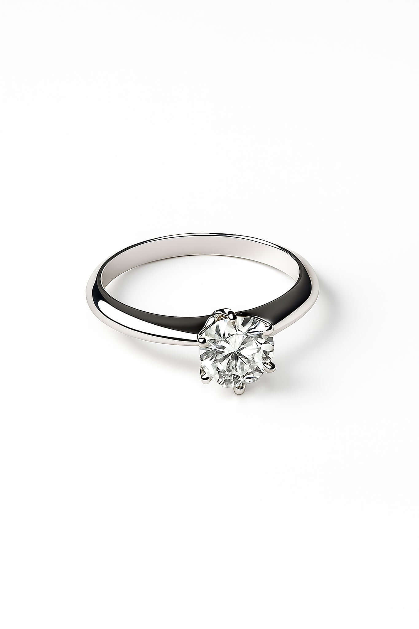 Classic Moissanite Solitaire Ring (1 ct)