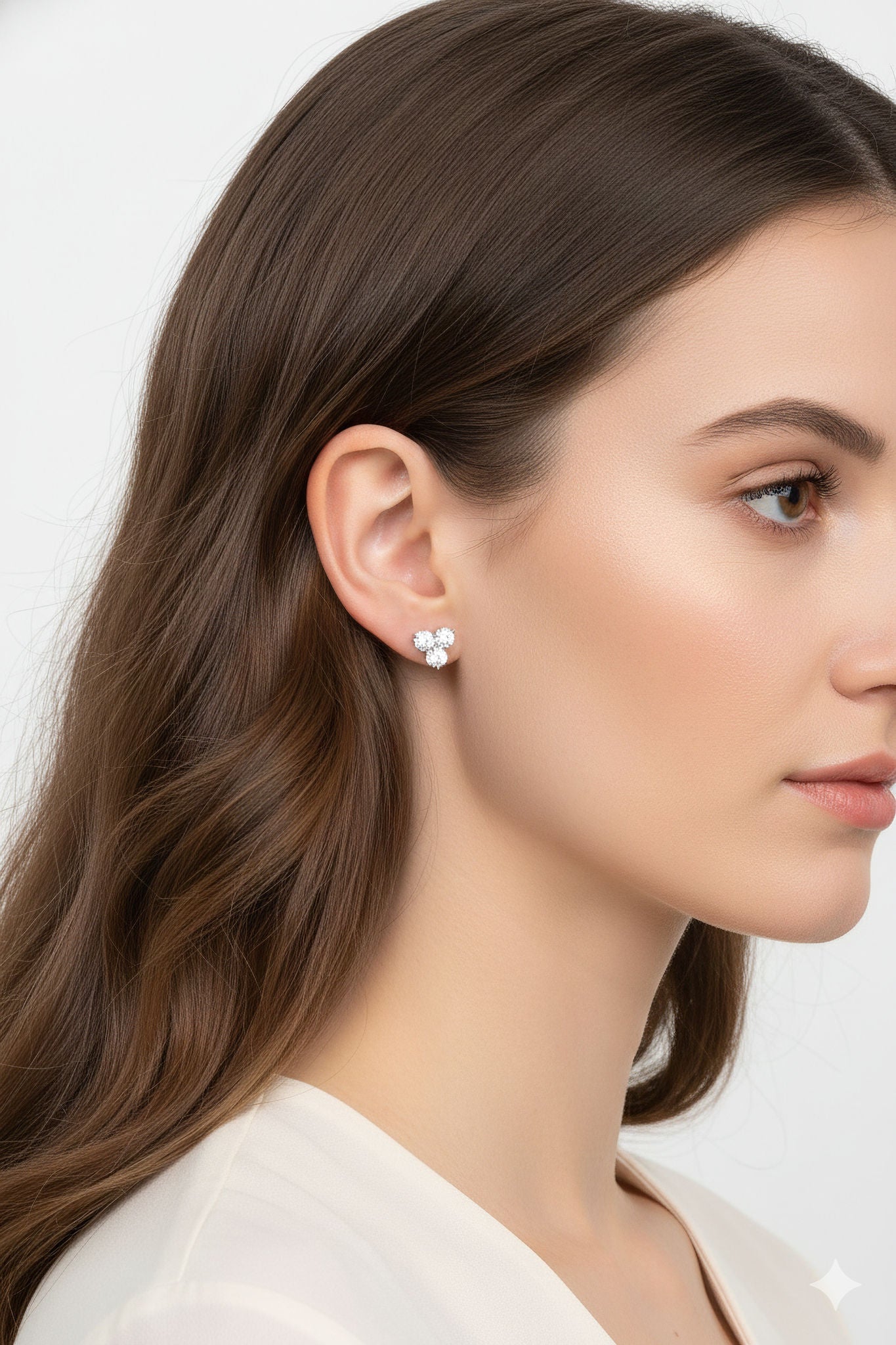Cluster Moissanite Studs