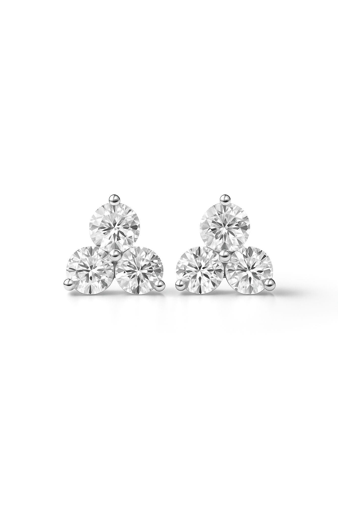 Cluster Moissanite Studs - main