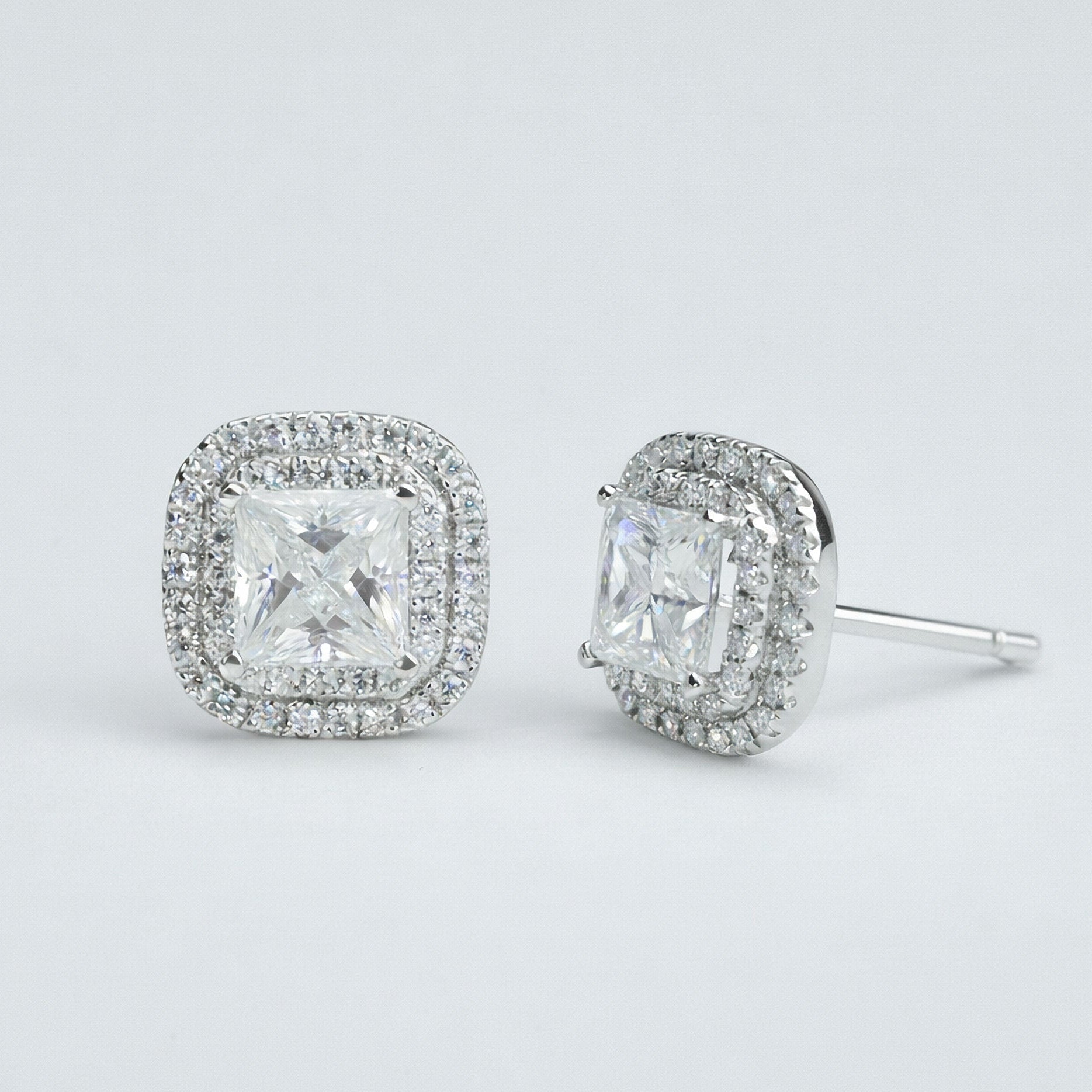 Courtside Halo Moissanite Studs