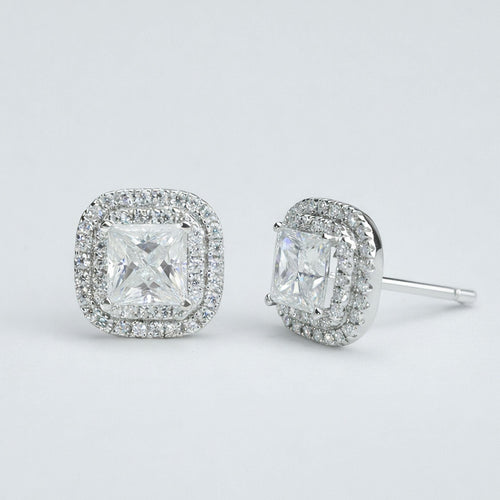 Courtside Halo Moissanite Studs