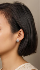 Courtside Halo Moissanite Studs