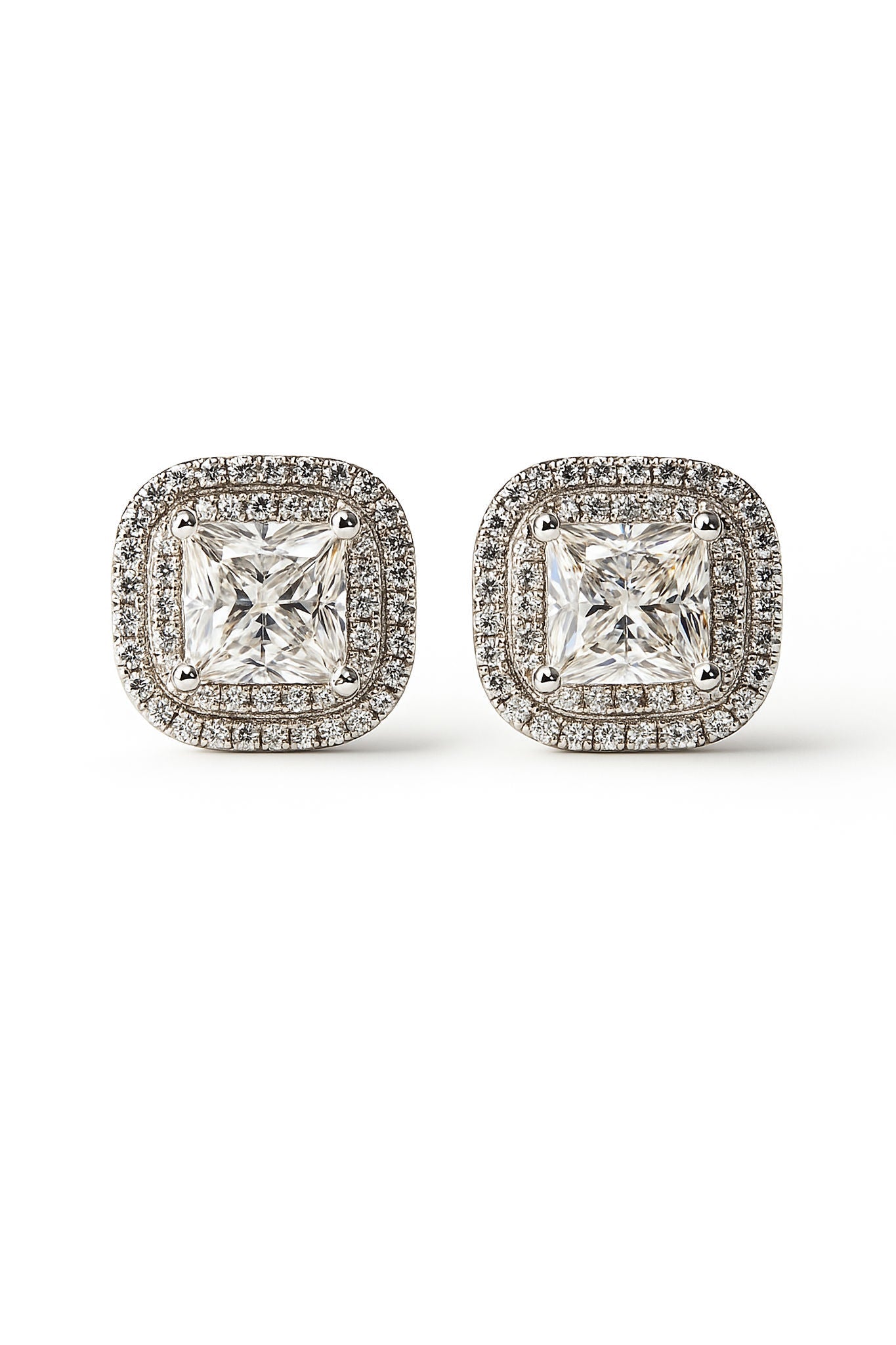 Courtside Halo Moissanite Studs