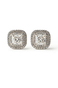Courtside Halo Moissanite Studs