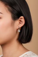 Emerald - Cut Moissanite Hoop