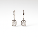 Emerald - Cut Moissanite Hoop