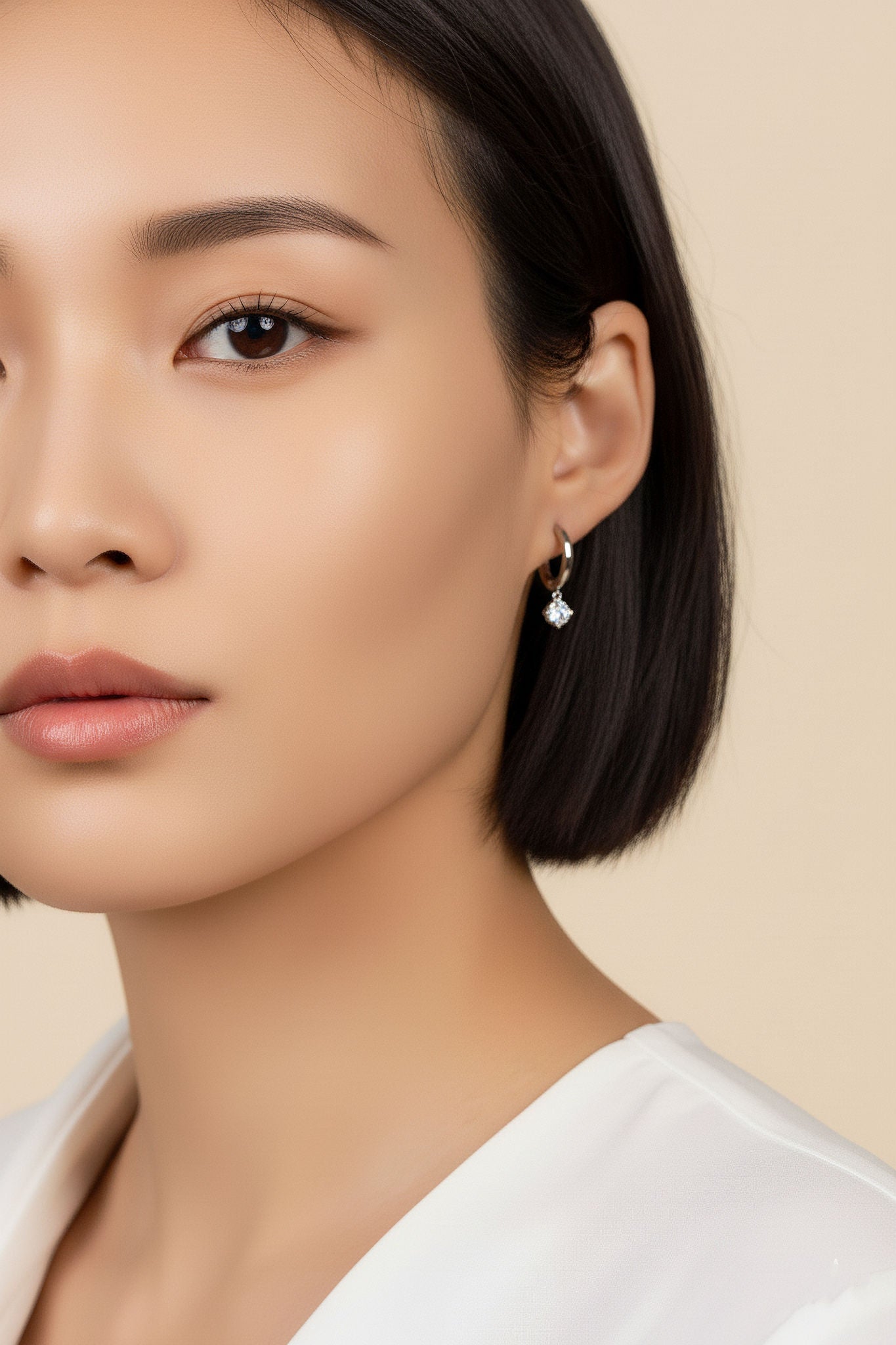 Everyday Moissanite Hoop - main