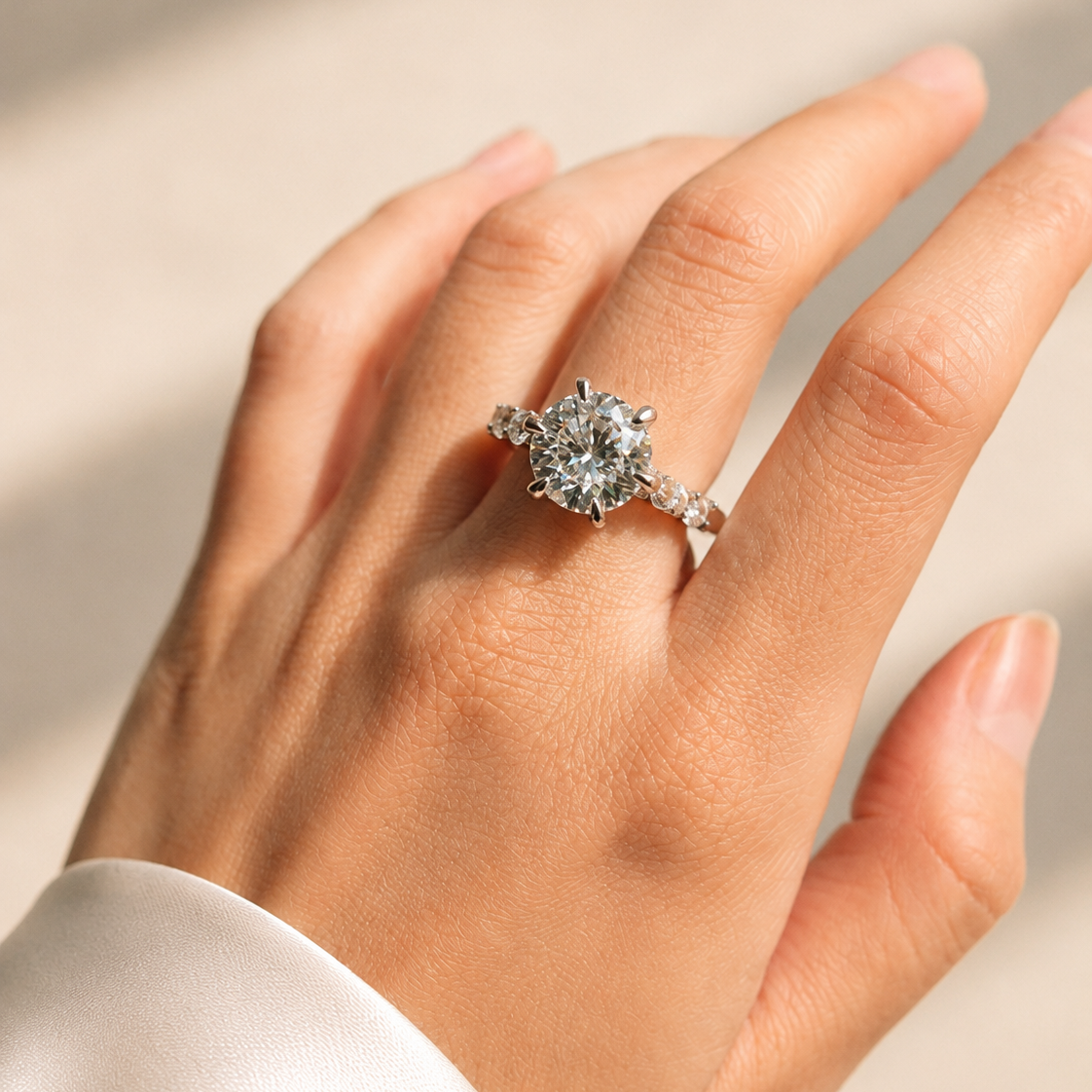 Portuguese Cut Moissanite Dress Ring (5 ct)