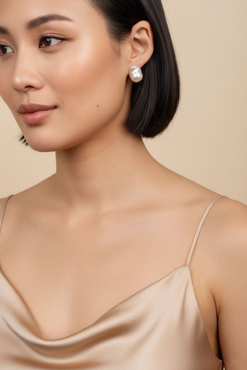 Fresh Water Baroque Pearl Studs