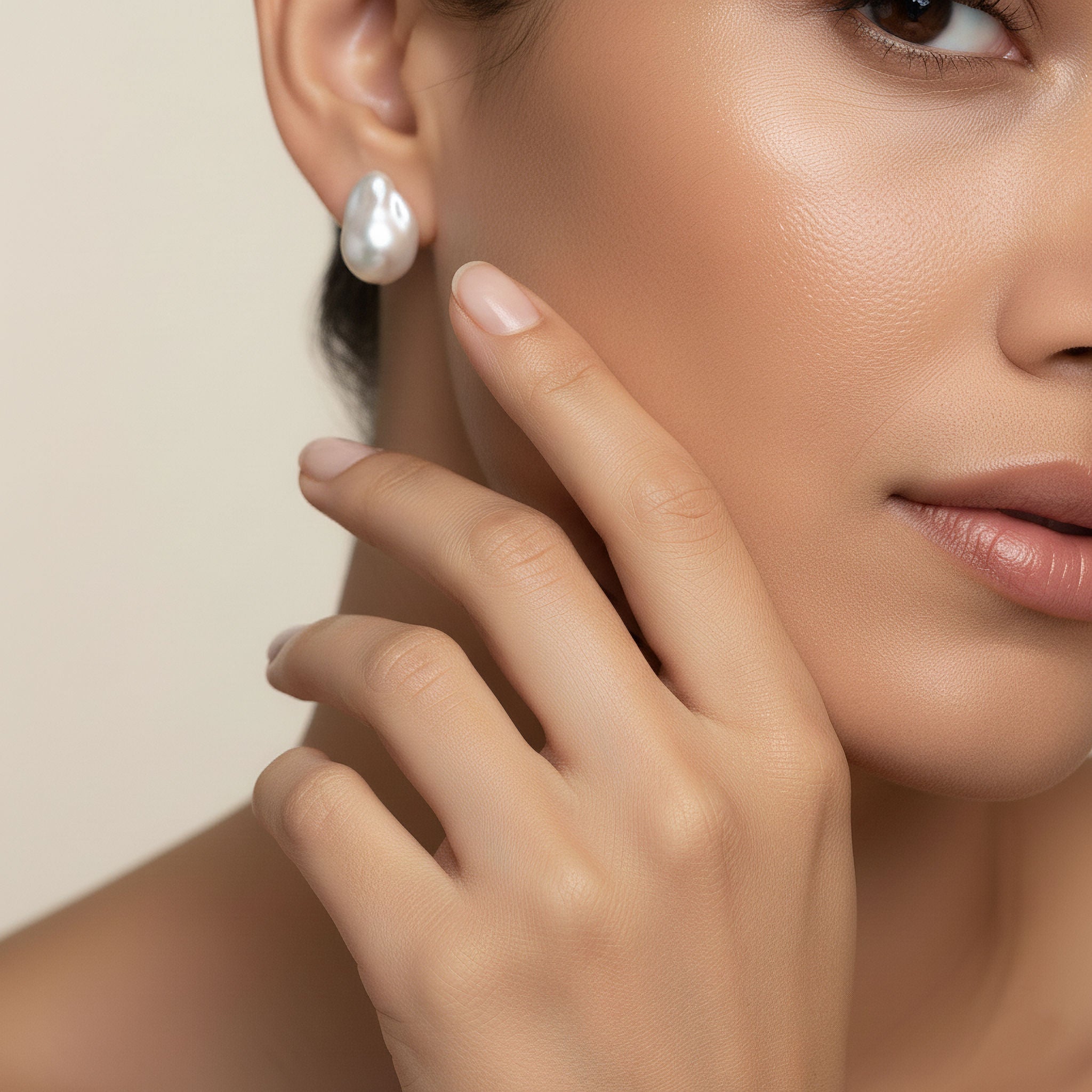 Fresh Water Baroque Pearl Studs