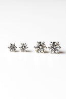 Moissanite Solitaire Studs 0.5 Carat