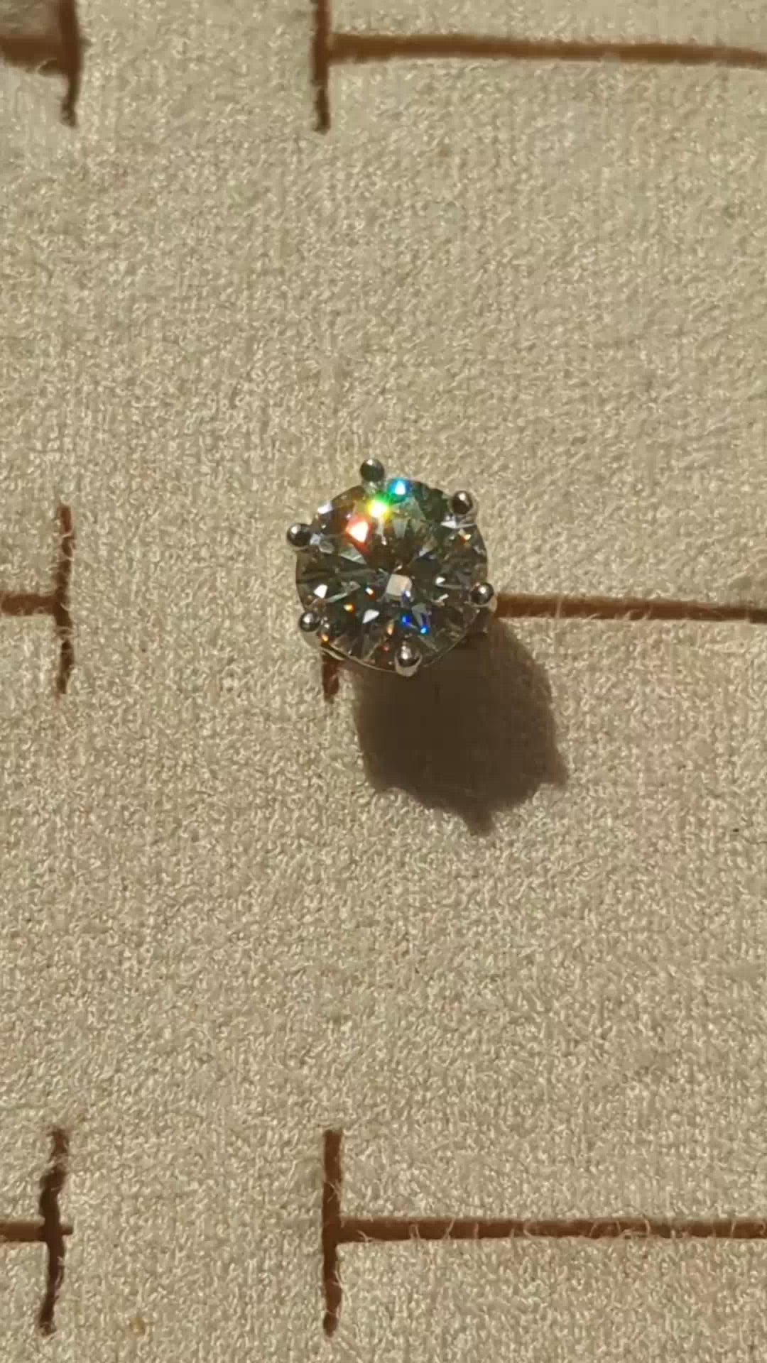 Moissanite Solitaire Studs