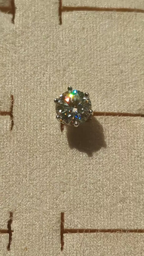 Moissanite Solitaire Studs