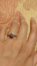 Moissanite Pavé Solitaire Ring