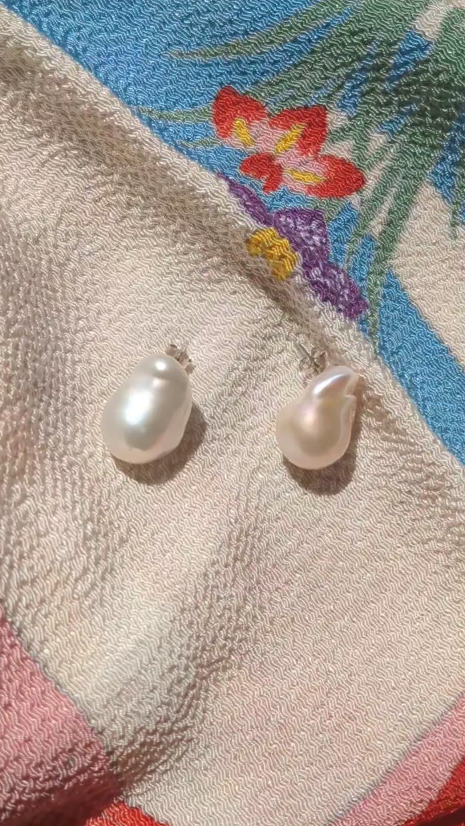 Fresh Water Baroque Pearl Studs