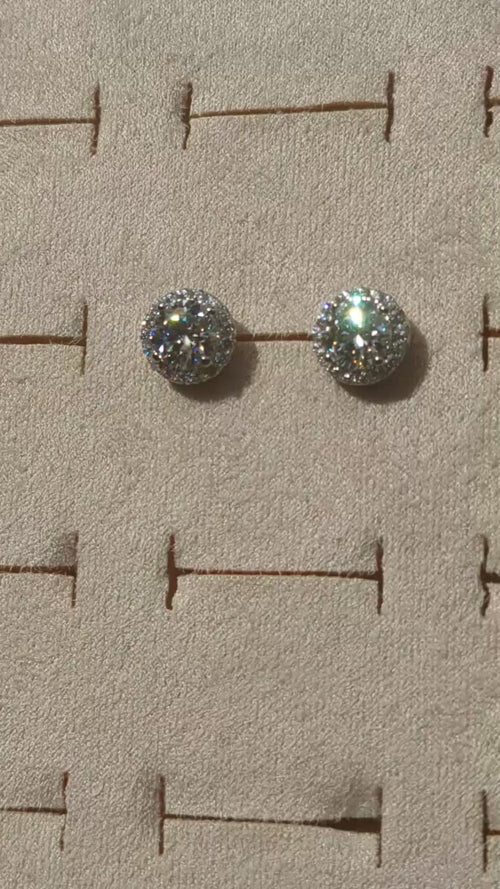 halo moissanite stud video