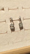 Emerald-Cut Moissanite Hoop