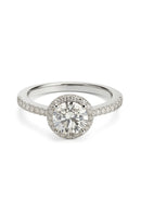 Round Halo Moissanite Ring 5