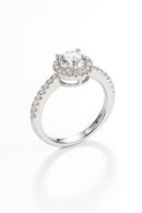 Round Halo Moissanite Ring 5