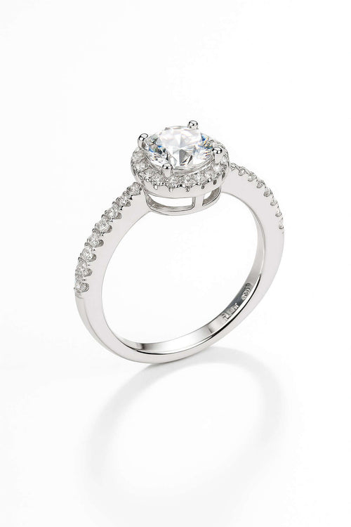 Round Halo Moissanite Ring 5