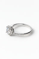 Round Halo Moissanite Ring 5