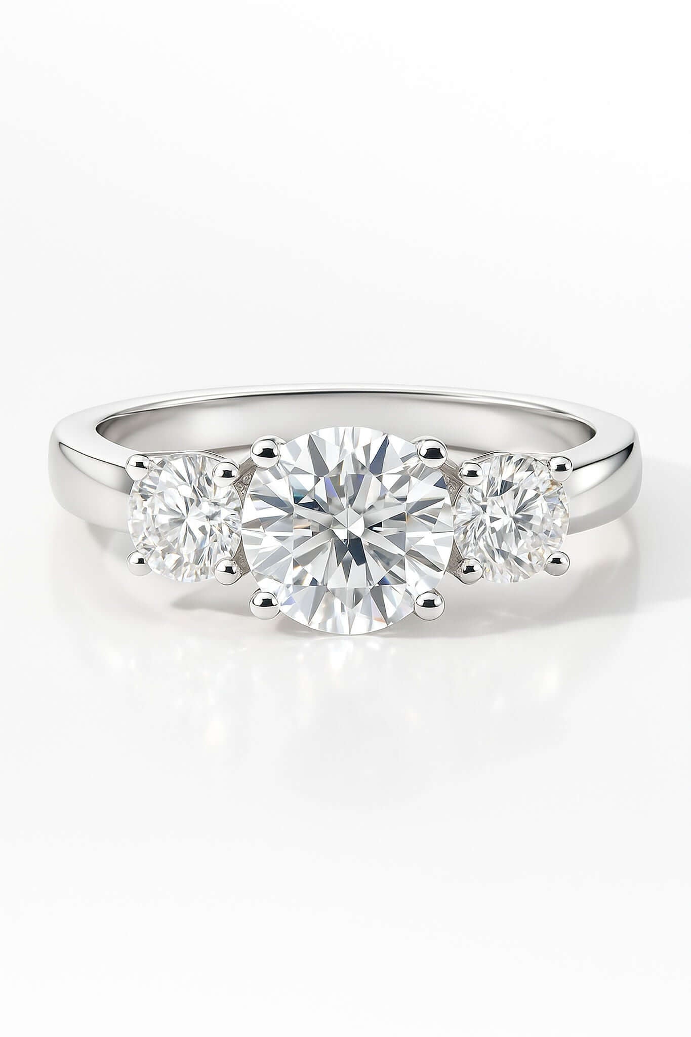 Three Stones Moissanite Ring image 1