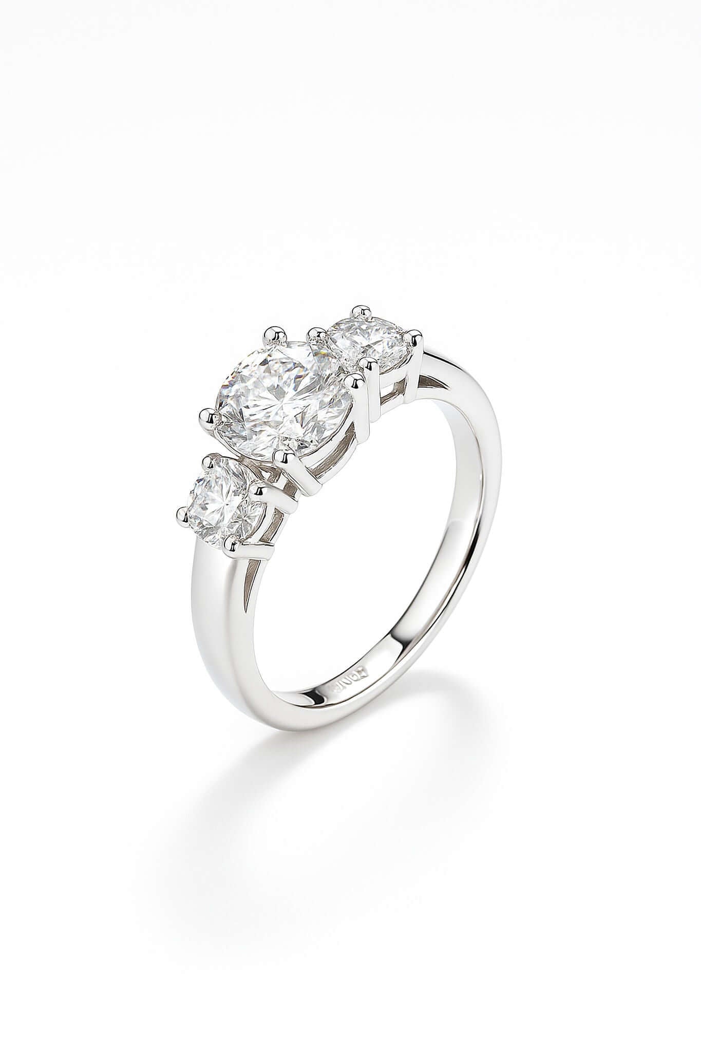 Three Stones Moissanite Ring image 2